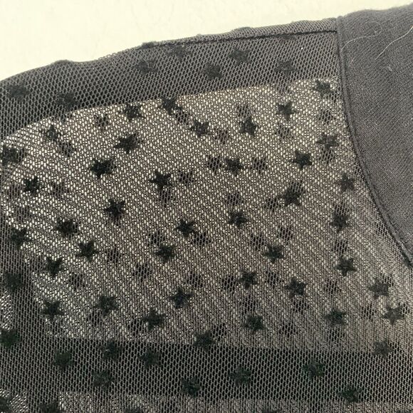 Torrid 3 Womens Shirt Black Sheer Star Peplum Gothic Dark Fairy Romantic - Picture 5 of 7